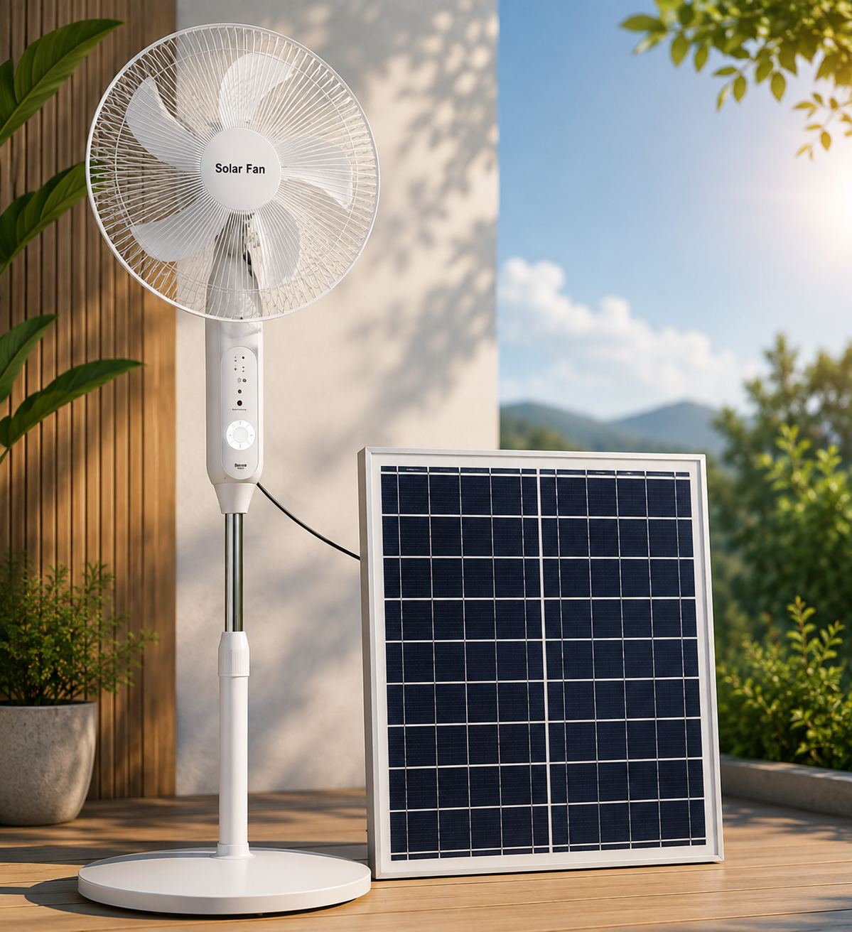 Ventilador Solar Recargable