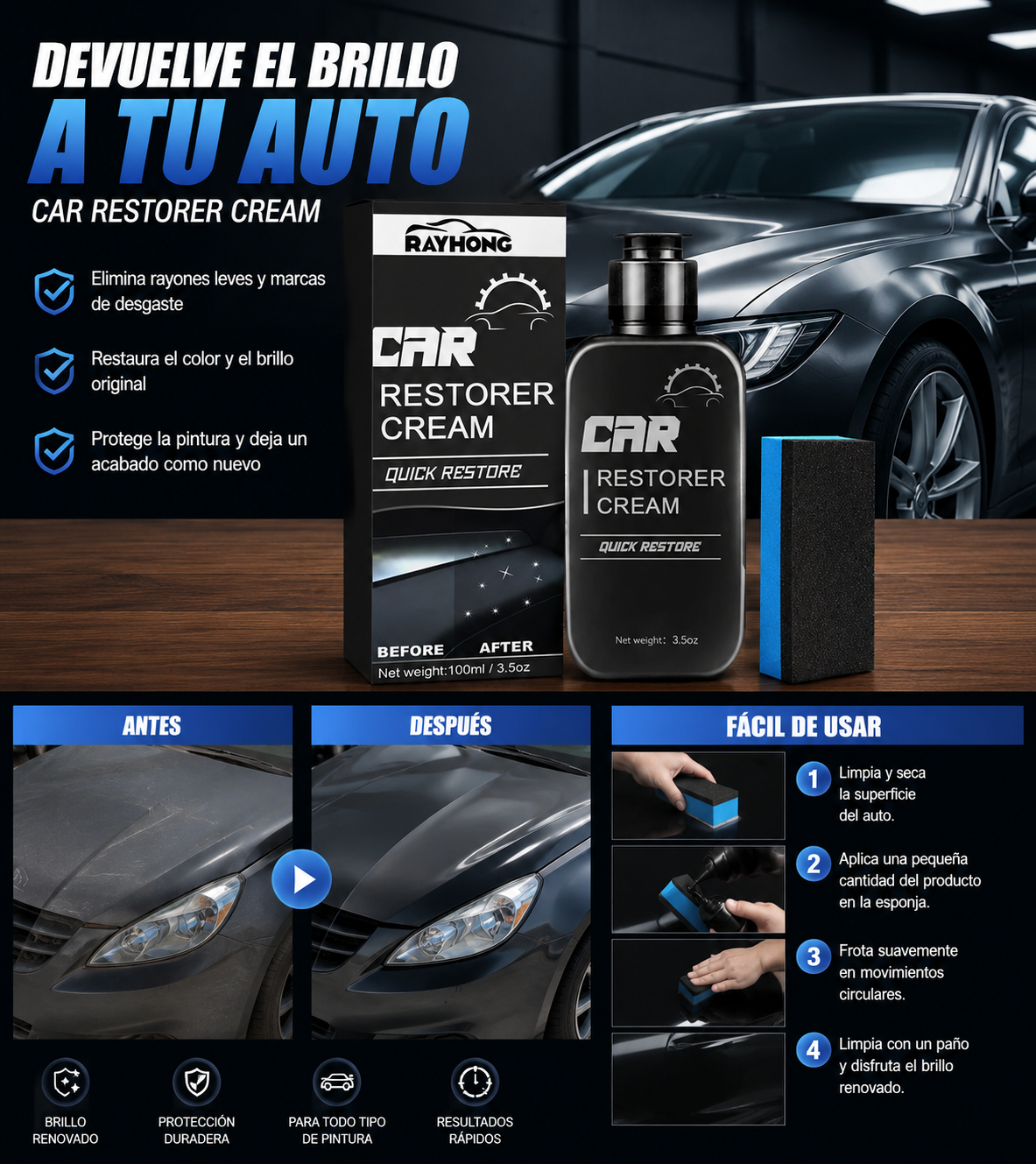 CREMA RESTAURADORA DE PLASTICO