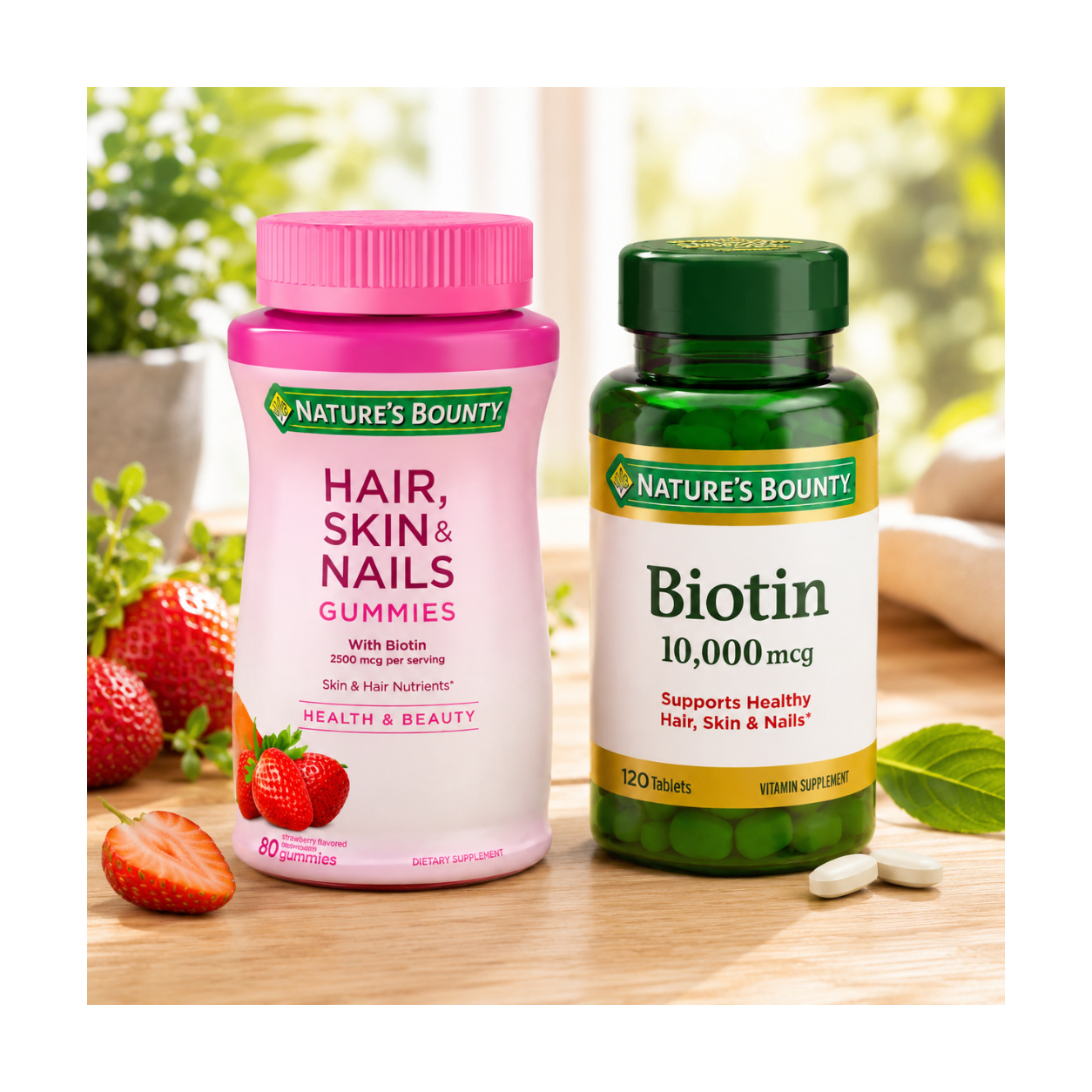 Gomitas para el cuidado de pelo, piel y uñas de 80 unidades + Biotin 10000mcg