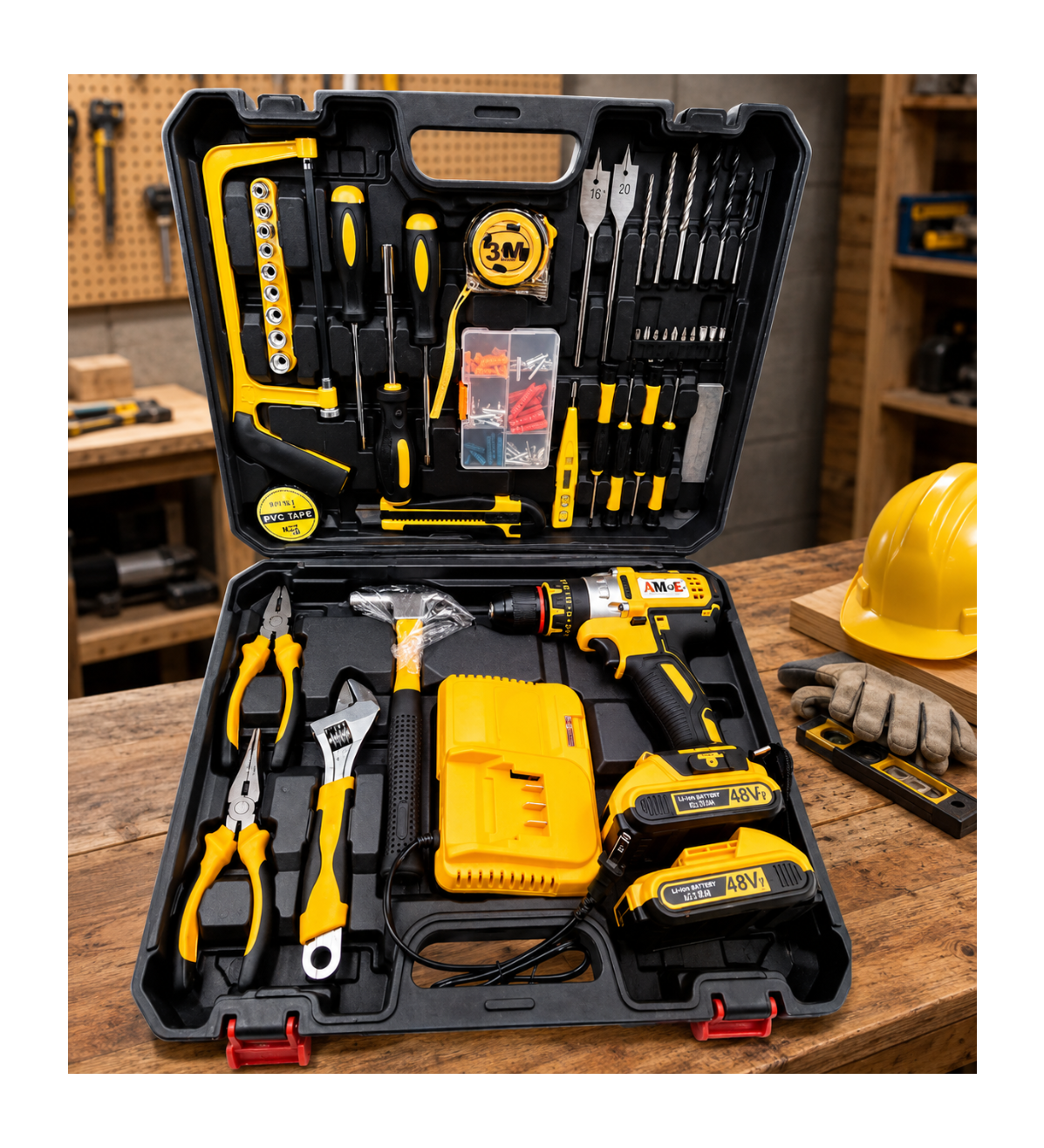 Taladro Inalámbrico 48V JBN21-06 con Kit de Herramientas Completo