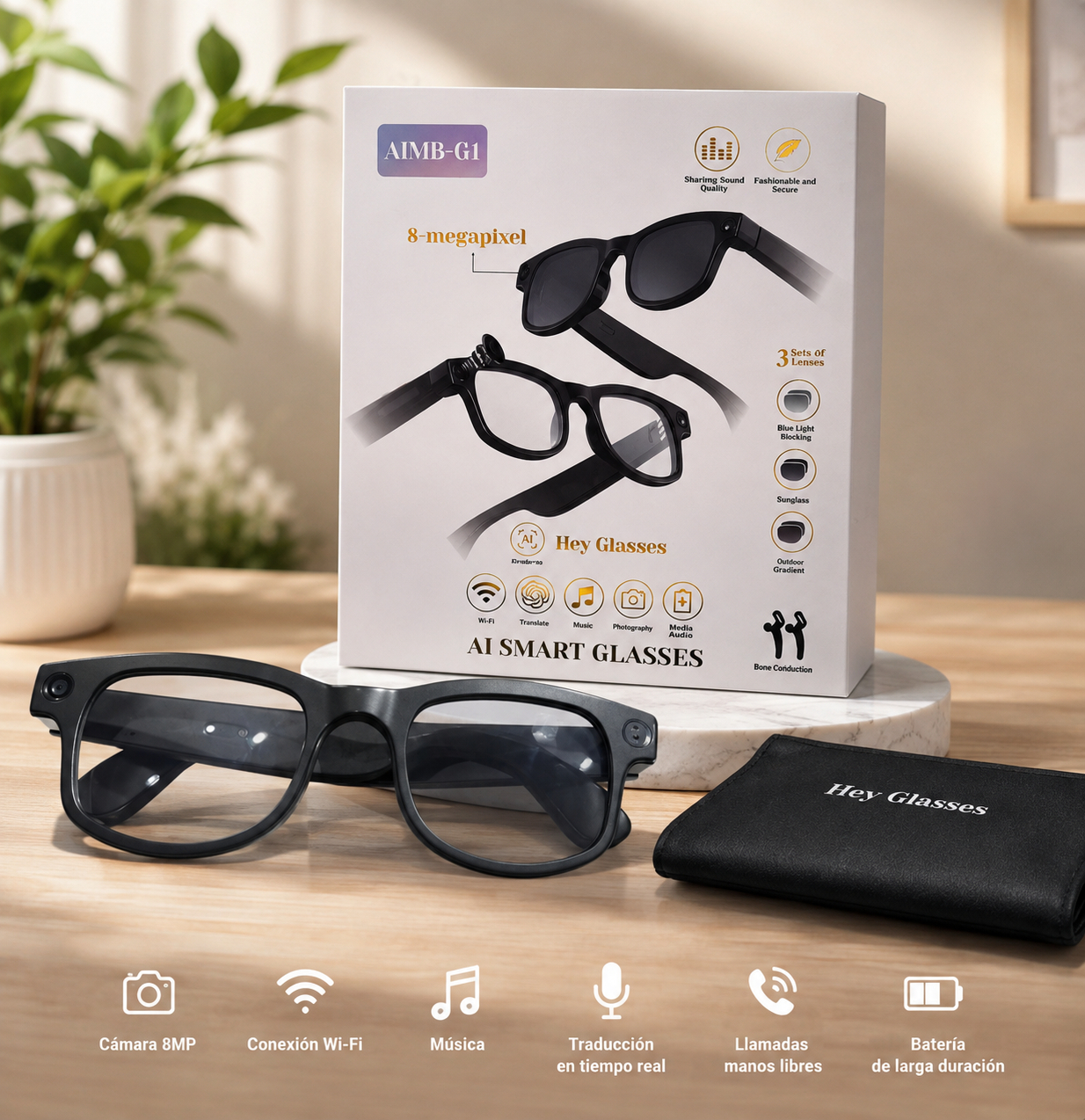 LENTES/GAFAS INTELIGENTES CON CAMARA