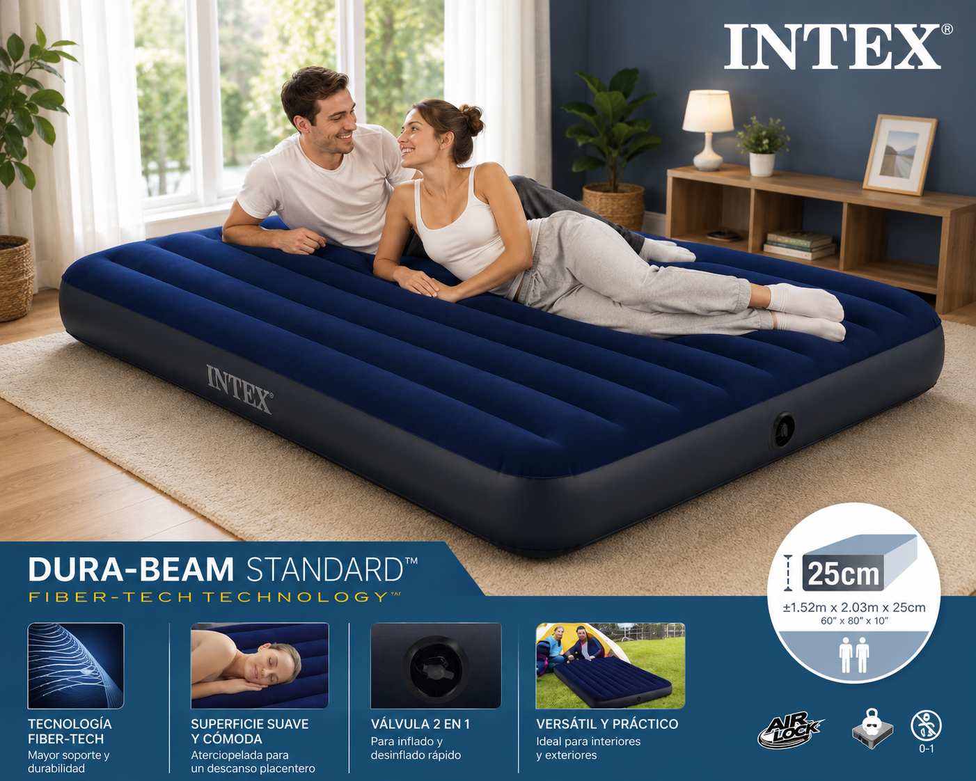 COLCHÓN INFLABLE INTEX 54 PULGADAS