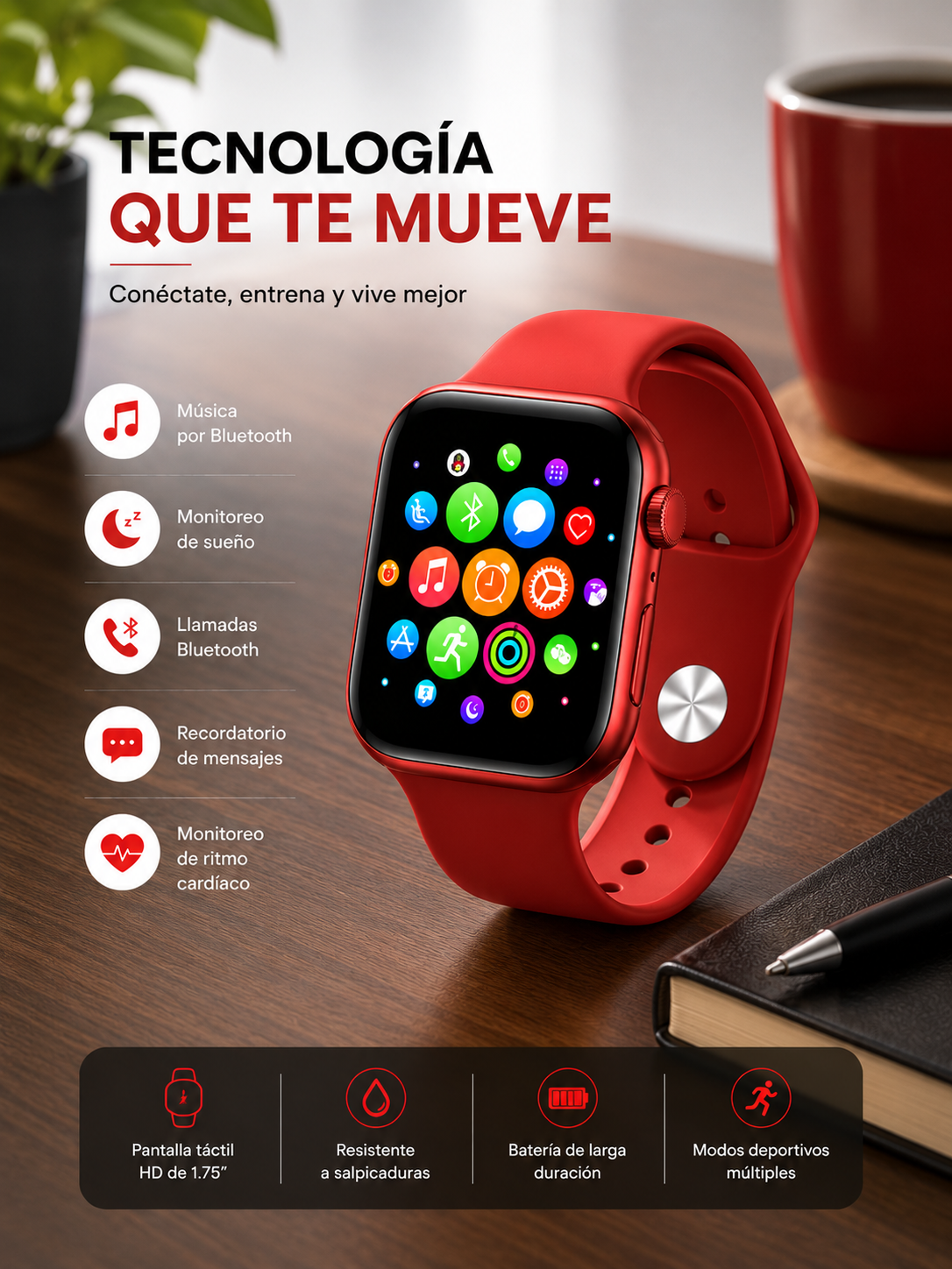 RELOJ/ SMARTWATCH T500