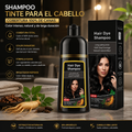 CHAMPÚ TINTE PARA CUBRIR LAS CANAS SHAMPOO 500ML, 3-IN-1 NEGRO