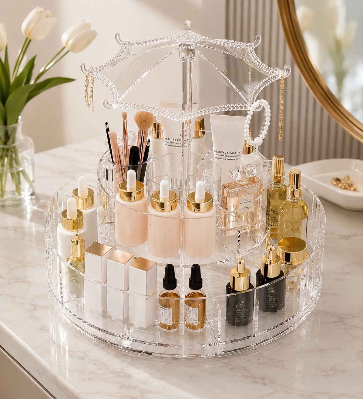 Organizador De maquillaje y productos cosméticos