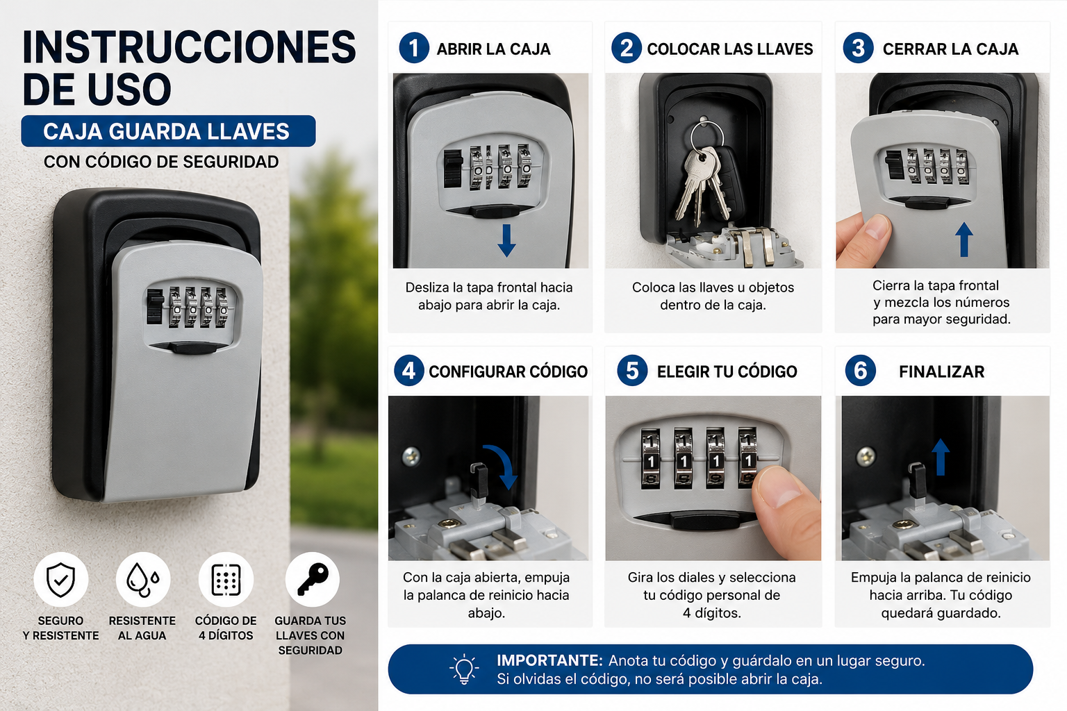 CAJA DE SEGURIDAD PARA LLAVES