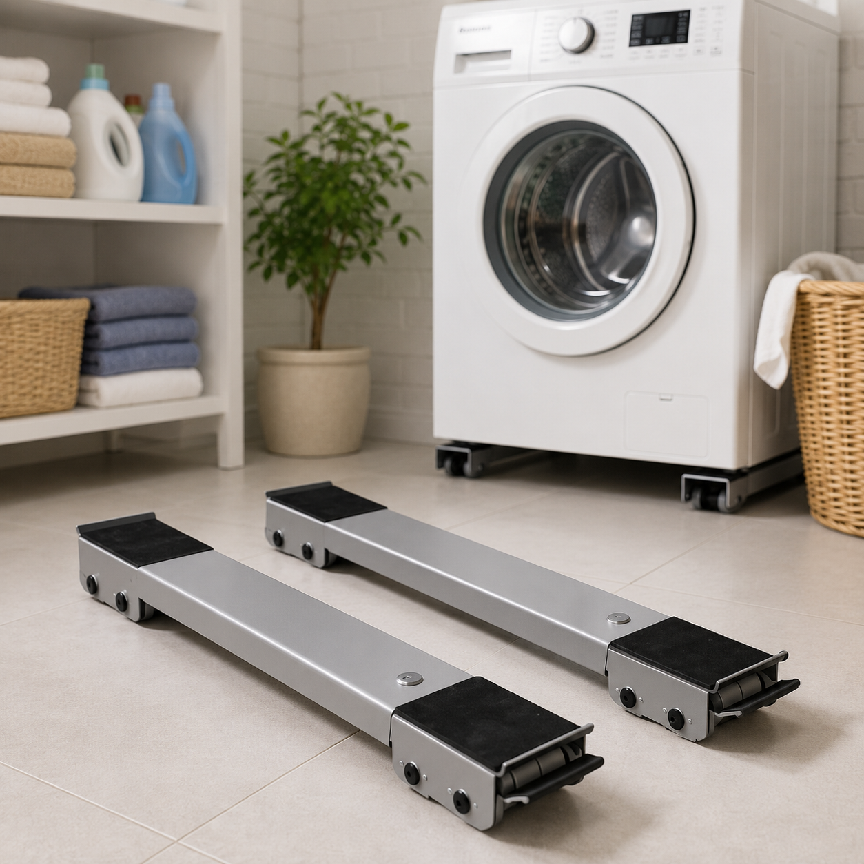 Base Ajustable con Ruedas para electrodomésticos
