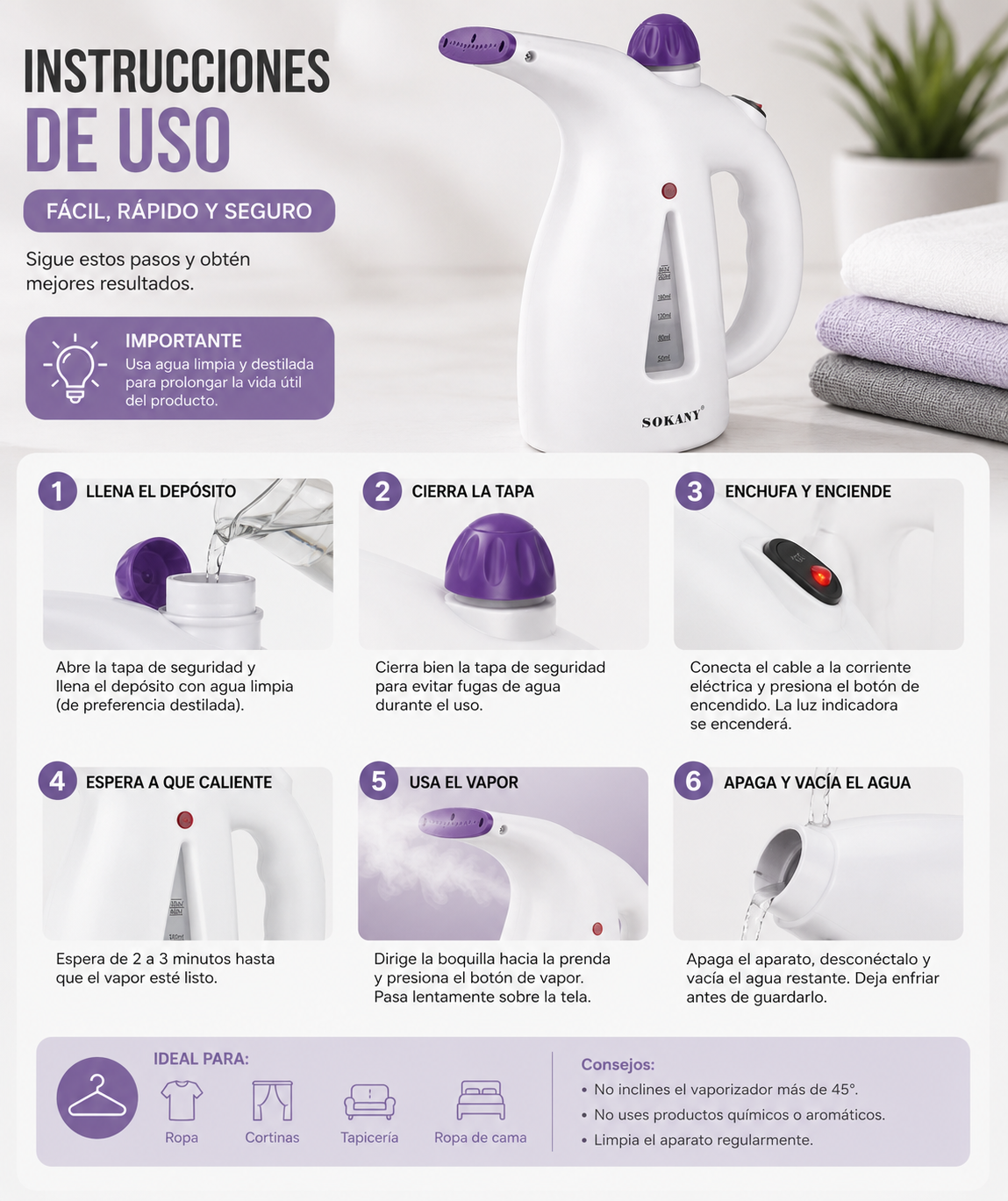 PLANCHA A VAPOR