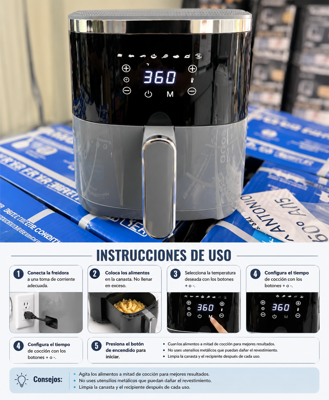 Freidora de Aire Digital 360°