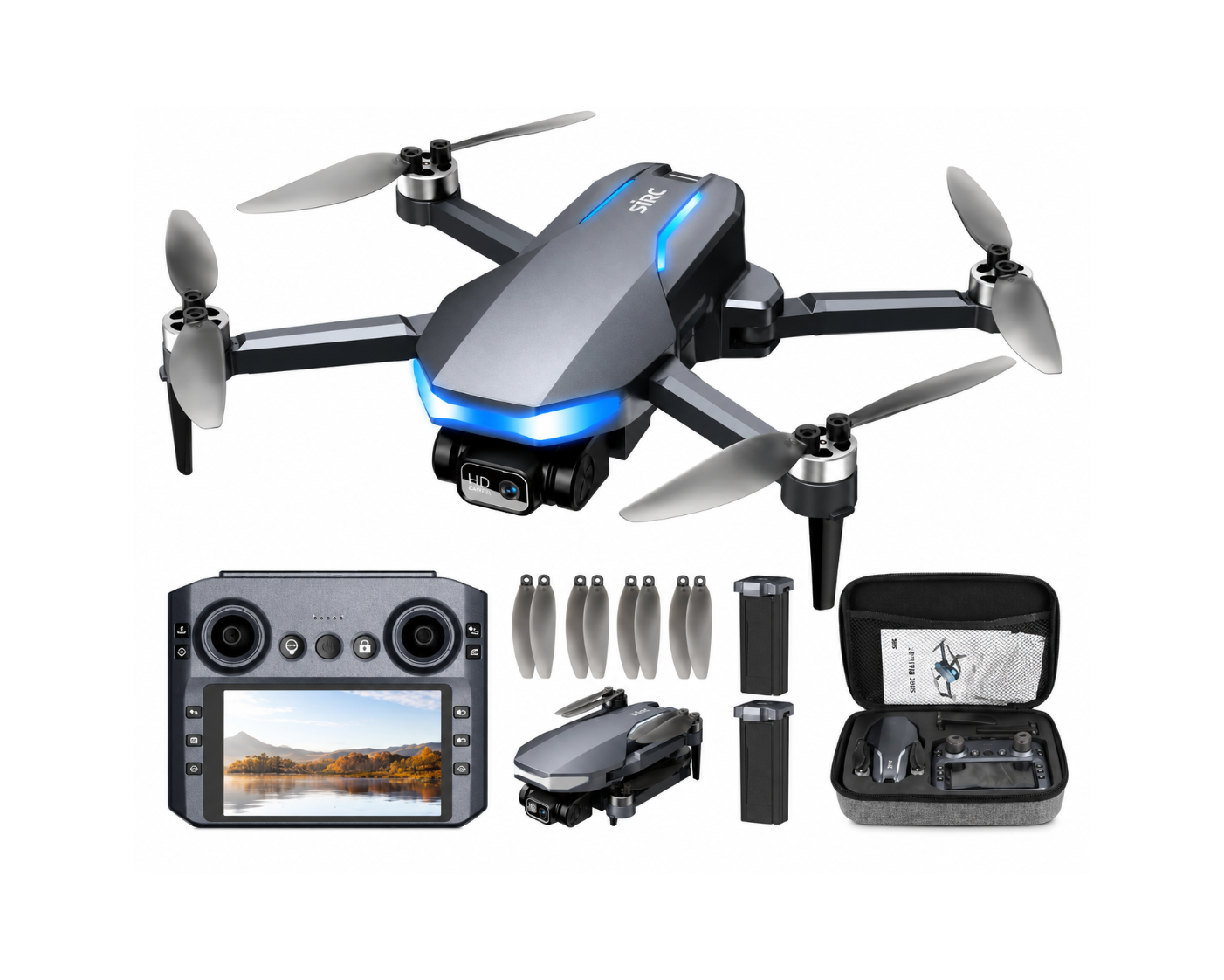 DRONE GPS CON CÁMARA PARA ADULTOS, 2K FPV DRONE CON CONTROL